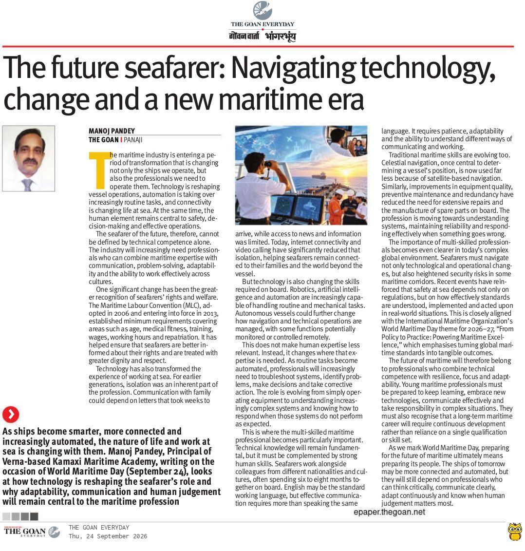 The future seafarer: Navigating technology, change and a new maritime era